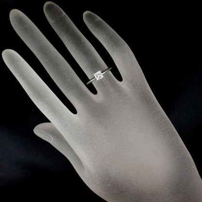 Tiffany & Co Square Princess 053ct F-vs1-3ex Diamond Ring Pt950