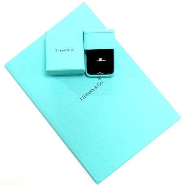 Tiffany & Co Square Princess 053ct F-vs1-3ex Diamond Ring Pt950