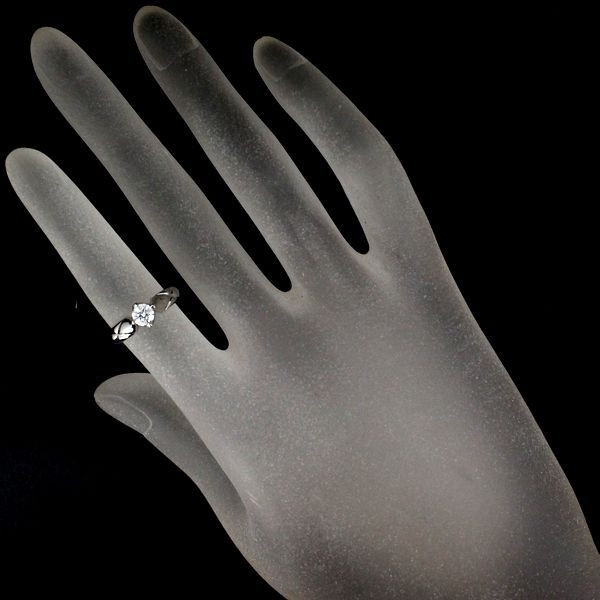 Chanel Matelasse Diamond 030ct F-vvs1 Ring Pt950 Size 4