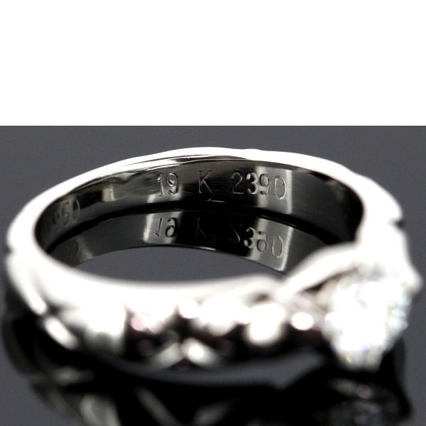 Chanel Matelasse Diamond 030ct F-vvs1 Ring Pt950 Size 4