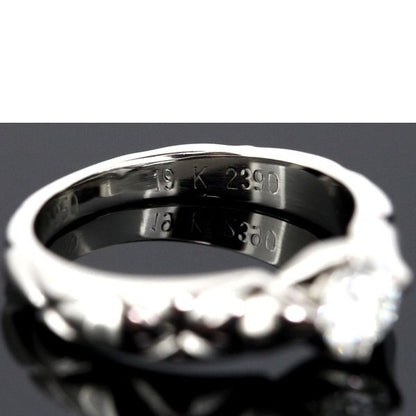 Chanel Matelasse Diamond 030ct F-vvs1 Ring Pt950 Size 4