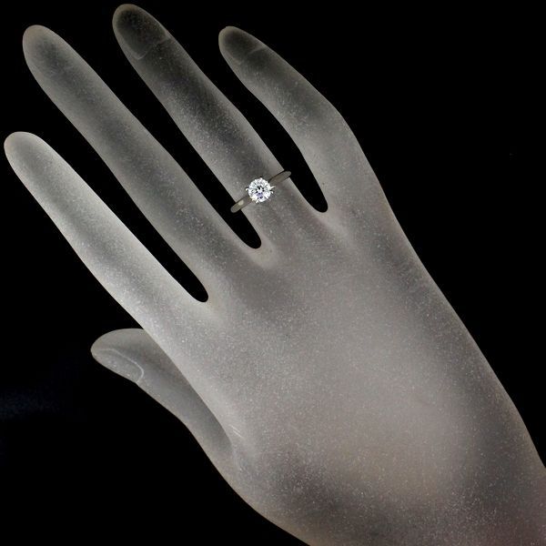 Cartier Solitaire 050ct G-vvs1 Diamond Ring Pt950 48