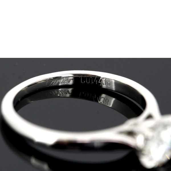 Cartier Solitaire 050ct G-vvs1 Diamond Ring Pt950 48