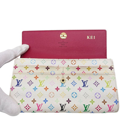 Louis Vuitton Sarah Multicolor Fig Long Wallet With Storage Bag