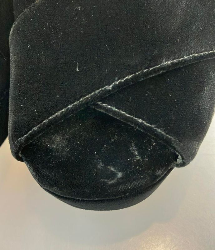 Prada Platform Sandals Velvet Women's SIZE 35 1/2 22.5cm (8.86in) Prada