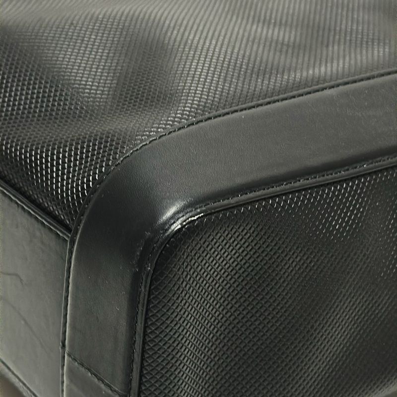 Bottega Veneta Handbag - Black Shape Stamped Leather