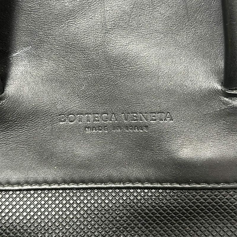 Bottega Veneta Handbag - Black Shape Stamped Leather