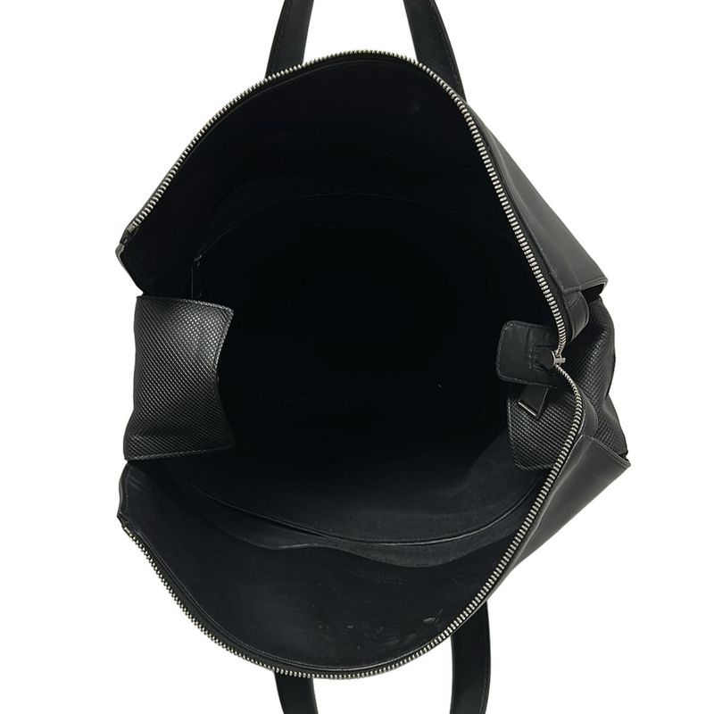 Bottega Veneta Handbag - Black Shape Stamped Leather