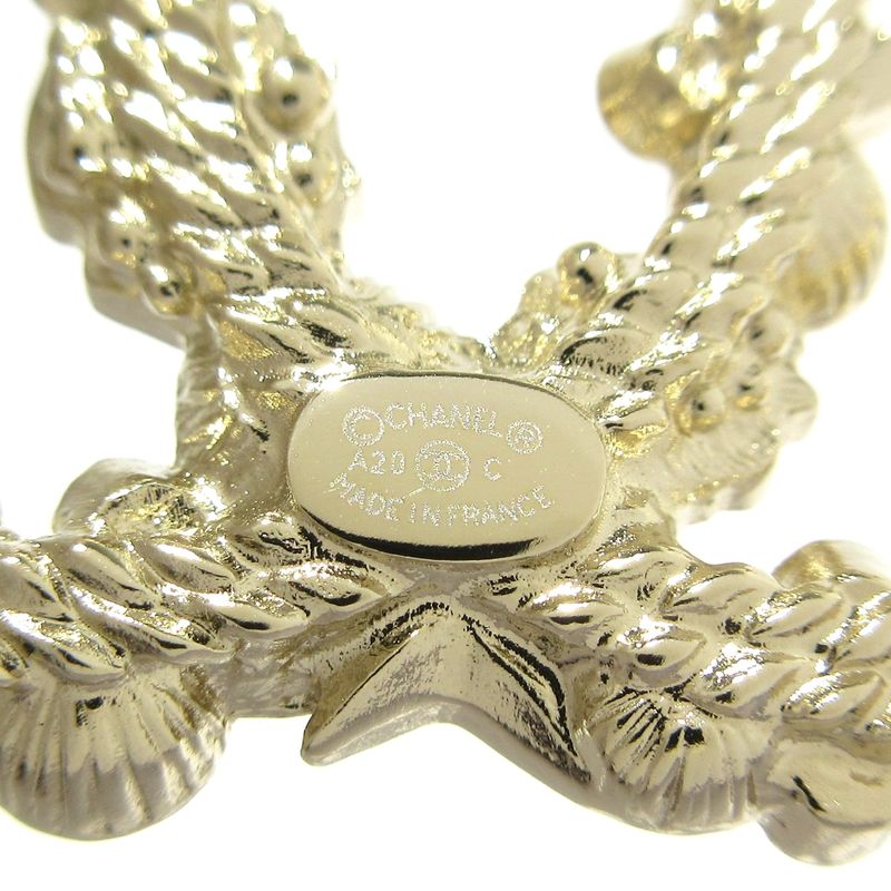 Chanel Brooch Coco Mark Gold And Ivory