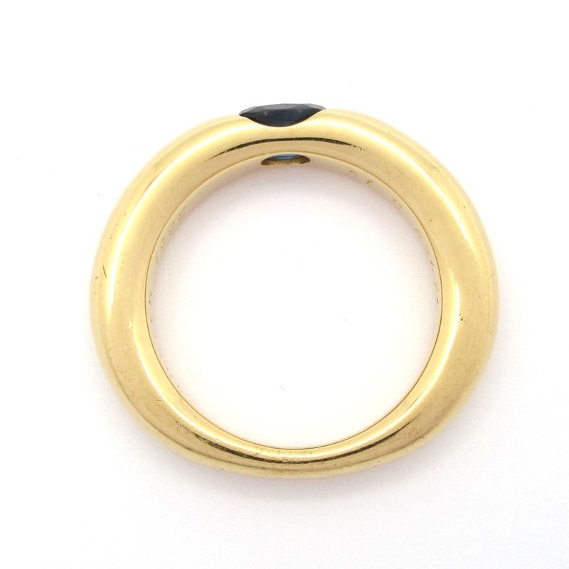 Cartier Ring 51 Ellipse Ring 18K Yellow Gold X Sapphire