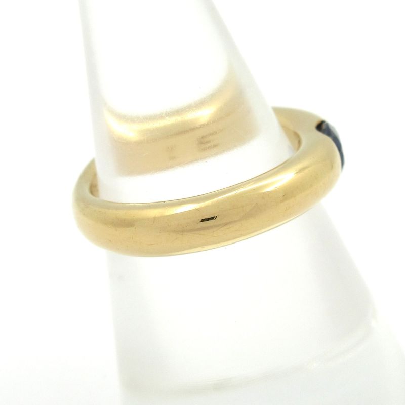 Cartier Ring 51 Ellipse Ring 18K Yellow Gold X Sapphire