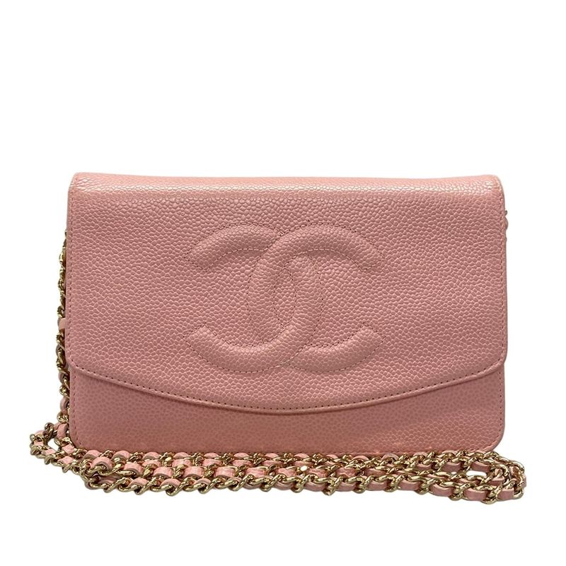 Chanel Wallet - A13509 Pink Chain Wallet W/gold Hardware