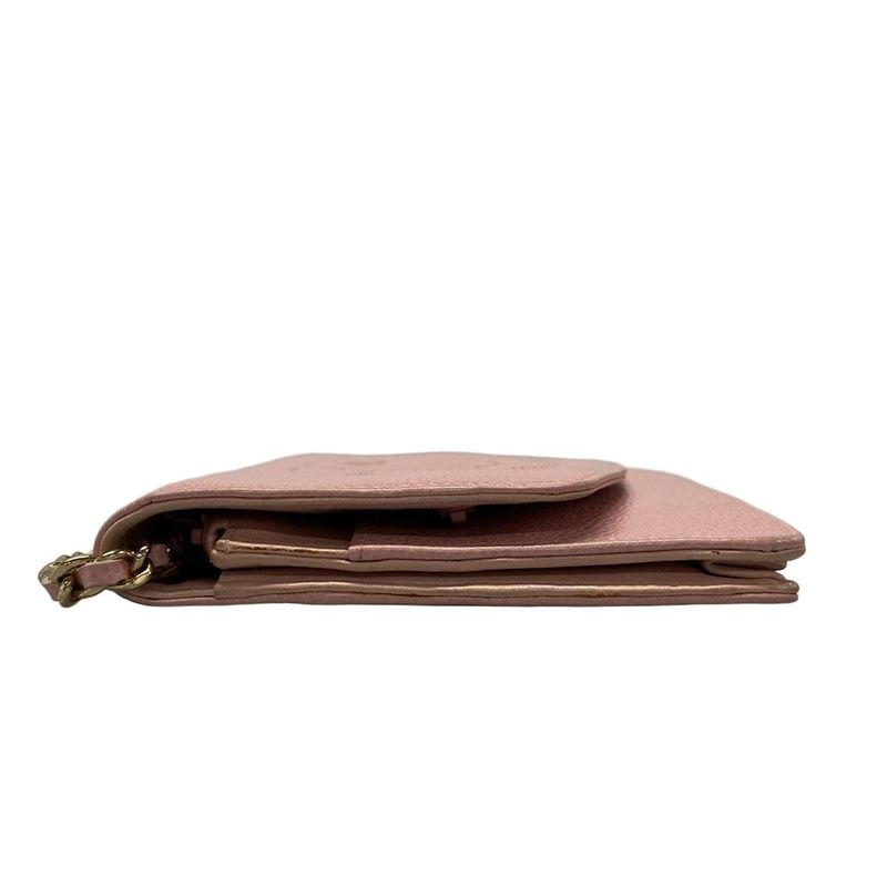Chanel Wallet - A13509 Pink Chain Wallet W/gold Hardware