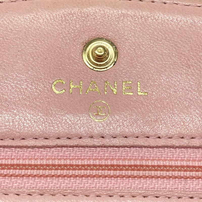 Chanel Wallet - A13509 Pink Chain Wallet W/gold Hardware