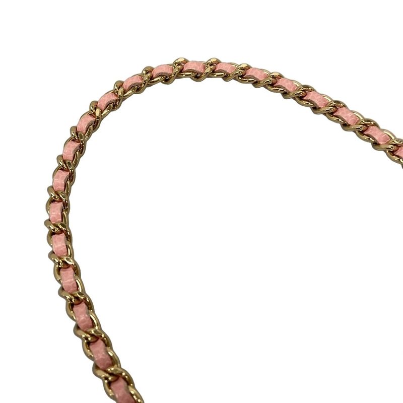 Chanel Wallet - A13509 Pink Chain Wallet W/gold Hardware