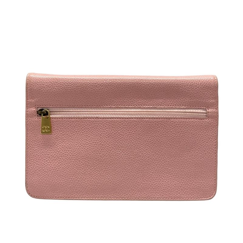 Chanel Wallet - A13509 Pink Chain Wallet W/gold Hardware