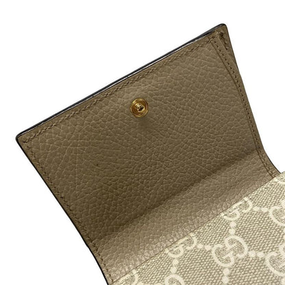Gucci Double G Bi-colored Medium Wallet In Beige Gray And Ivory Leather