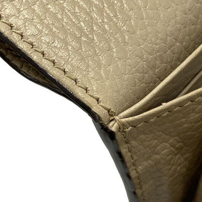 Gucci Double G Bi-colored Medium Wallet In Beige Gray And Ivory Leather