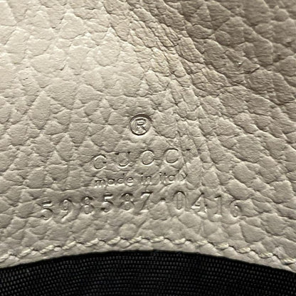 Gucci Double G Bi-colored Medium Wallet In Beige Gray And Ivory Leather