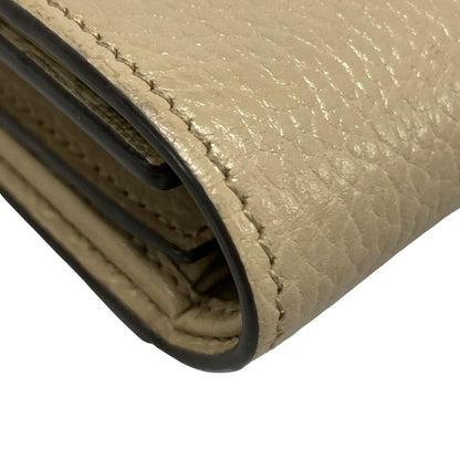 Gucci Double G Bi-colored Medium Wallet In Beige Gray And Ivory Leather