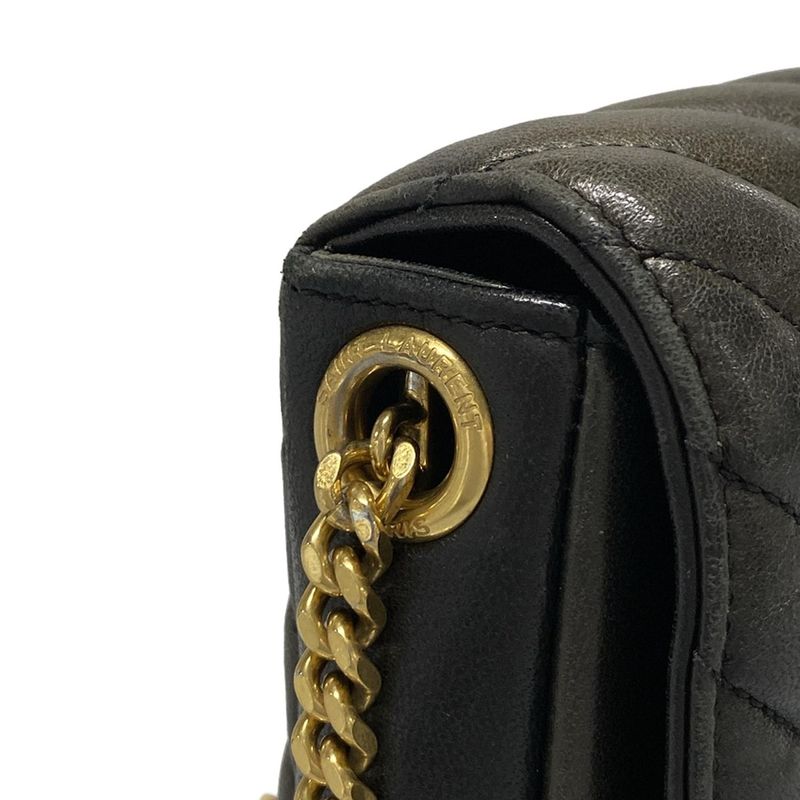 Saint Laurent Paris Shoulder Bag Kate 99 632014 Black Chain Handle/monogram