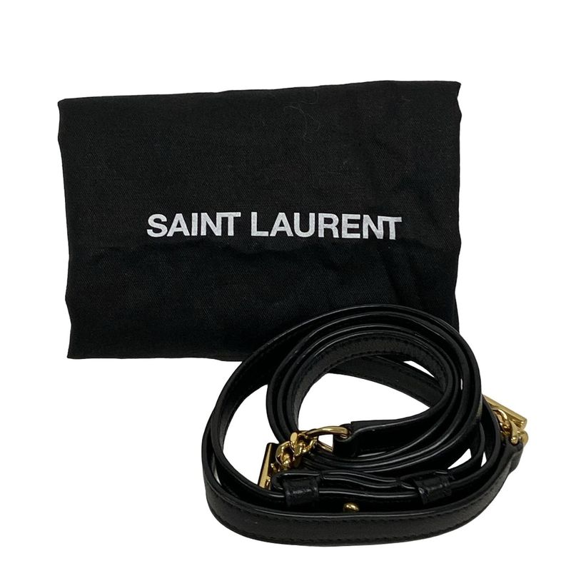 Saint Laurent Paris Shoulder Bag Kate 99 632014 Black Chain Handle/monogram