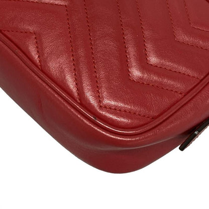 Gucci Shoulder Bag GG Marmont Mini Camera Bag 448065 Red Chain Shoulder/quilted
