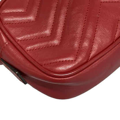 Gucci Shoulder Bag GG Marmont Mini Camera Bag 448065 Red Chain Shoulder/quilted