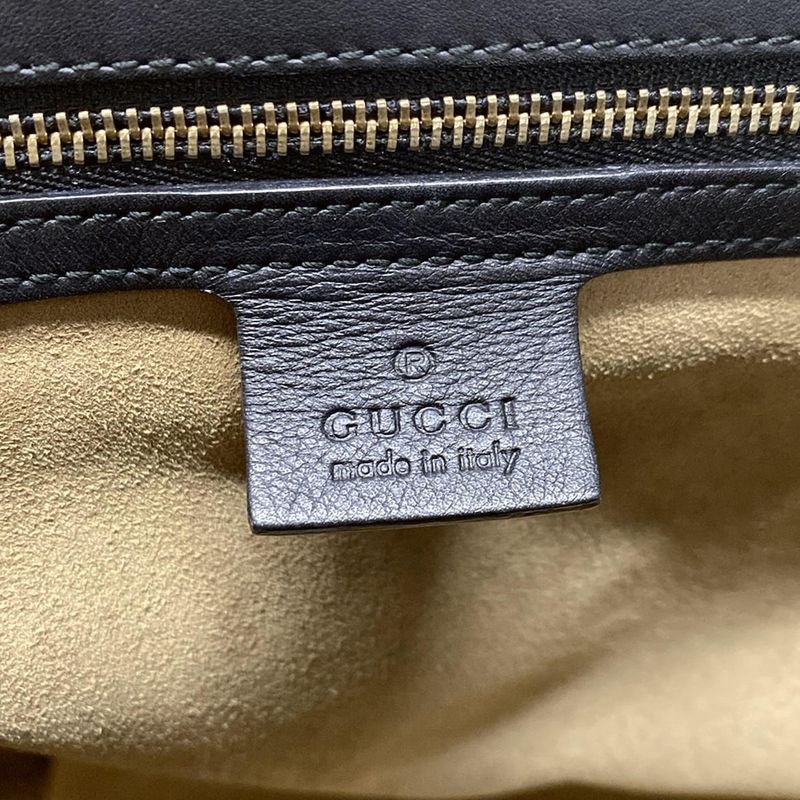 Gucci Shoulder Bag Padlock GG Supreme 409486 Beige Ebony And Black Chain