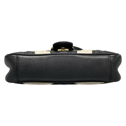 Gucci Shoulder Bag GG Marmont Quilted Small Shoulder Bag 443497 Black And White