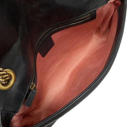 Gucci Shoulder Bag GG Marmont Quilted Small Shoulder Bag 443497 Black And White