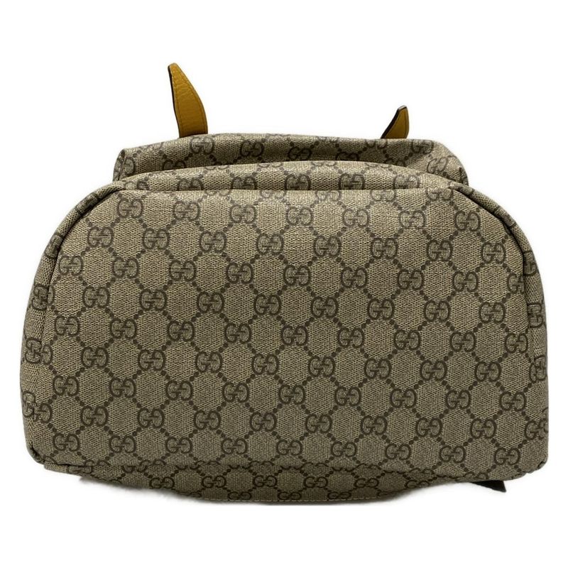 Gucci Backpack Sac Soft GG Supreme Backpack 473869 Beige X Ebony X Dark Brown