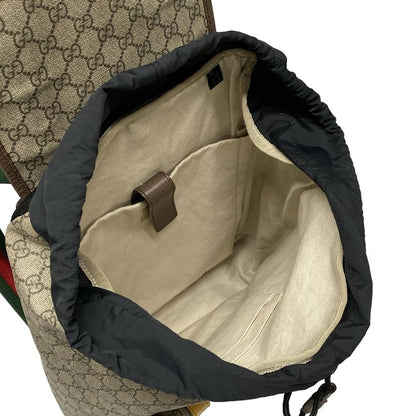 Gucci Backpack Sac Soft GG Supreme Backpack 473869 Beige X Ebony X Dark Brown