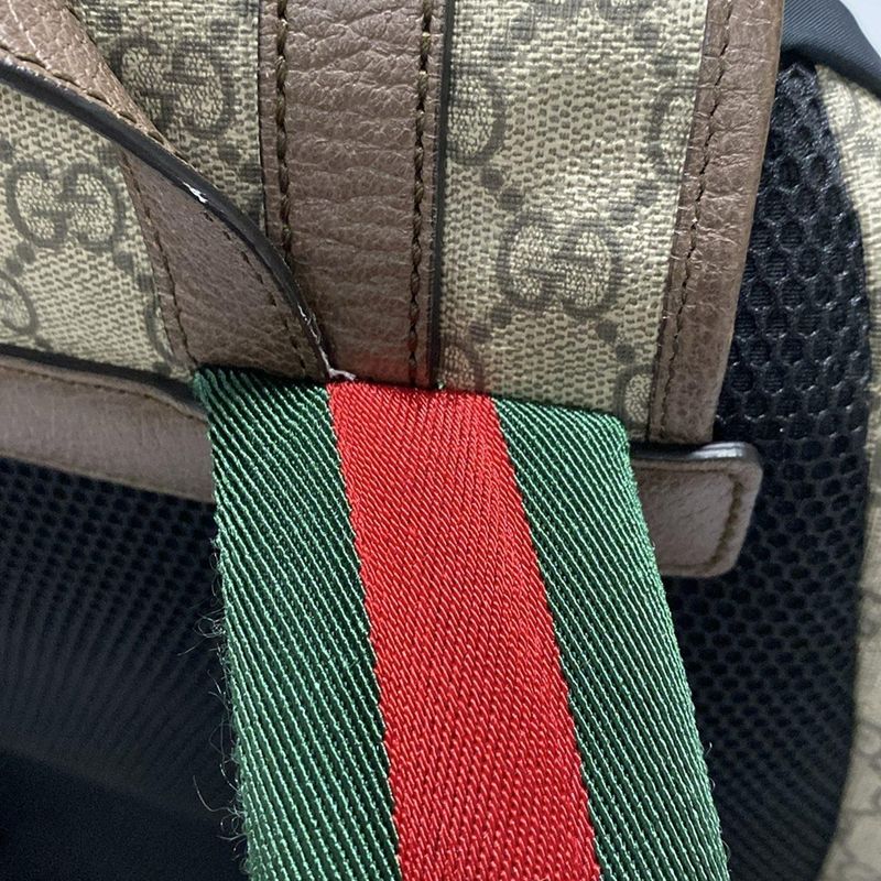Gucci Backpack Sac Soft GG Supreme Backpack 473869 Beige X Ebony X Dark Brown