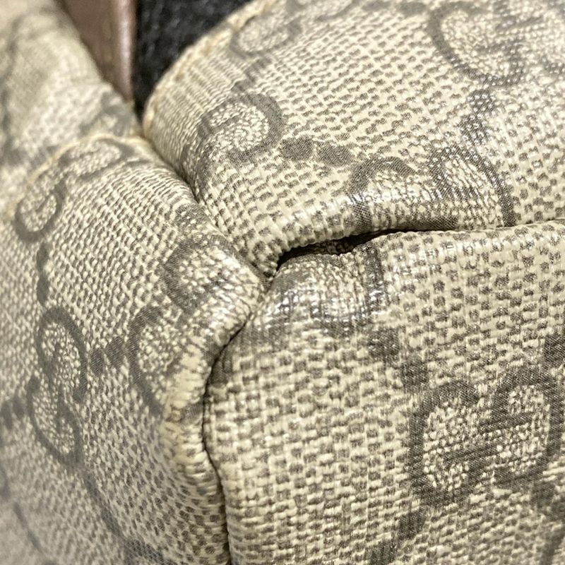 Gucci Backpack Sac Soft GG Supreme Backpack 473869 Beige X Ebony X Dark Brown