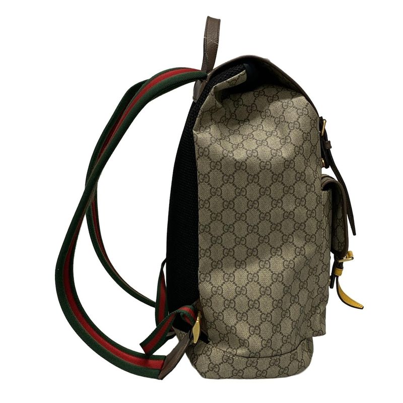 Gucci Backpack Sac Soft GG Supreme Backpack 473869 Beige X Ebony X Dark Brown