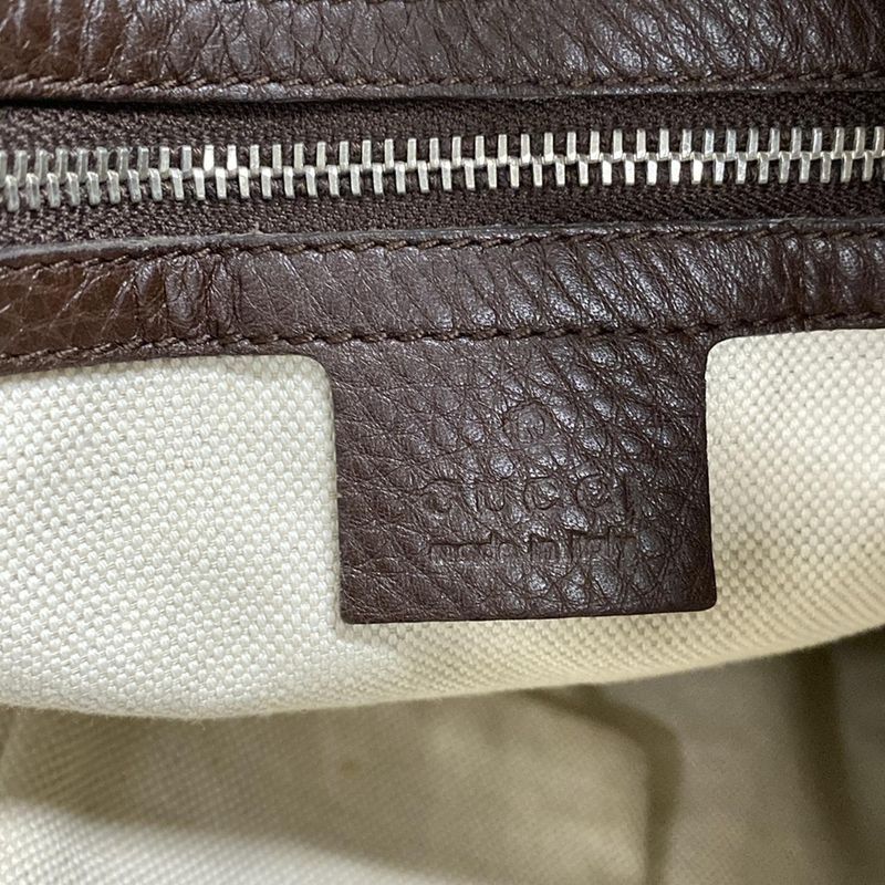 Gucci Shoulder Bag Techno Horsebit / GG Pattern 240261 Beige X Brown X Dark