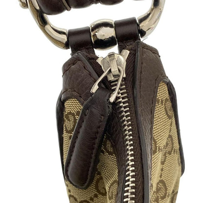 Gucci Shoulder Bag Techno Horsebit / GG Pattern 240261 Beige X Brown X Dark