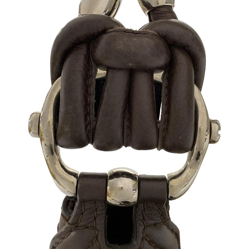 Gucci Shoulder Bag Techno Horsebit / GG Pattern 240261 Beige X Brown X Dark