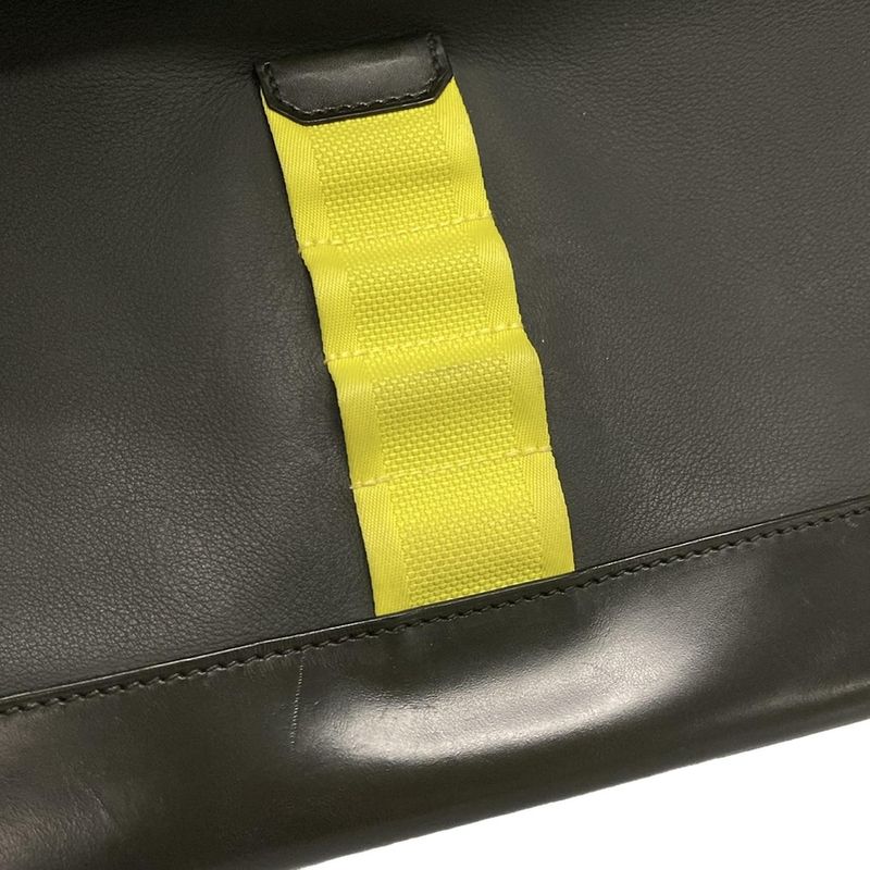 Hermes Clutch Bag City Slide Black Silver Hardware