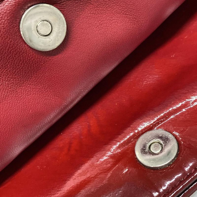 Dior/christian Dior Clutch Bag Canage Stitch Red Leather