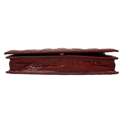 Dior/christian Dior Clutch Bag Canage Stitch Red Leather