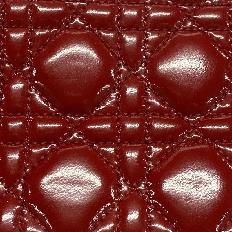 Dior/christian Dior Clutch Bag Canage Stitch Red Leather