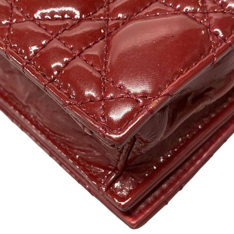 Dior/christian Dior Clutch Bag Canage Stitch Red Leather