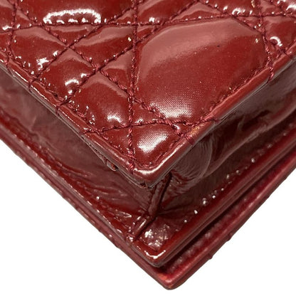 Dior/christian Dior Clutch Bag Canage Stitch Red Leather