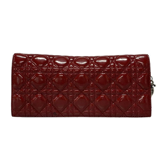 Dior/christian Dior Clutch Bag Canage Stitch Red Leather