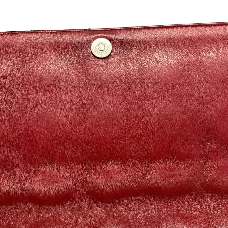 Dior/christian Dior Clutch Bag Canage Stitch Red Leather