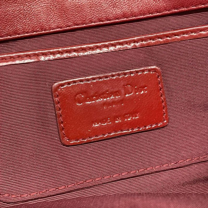 Dior/christian Dior Clutch Bag Canage Stitch Red Leather