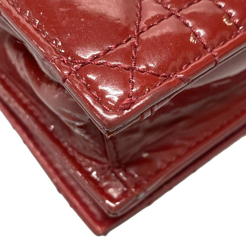 Dior/christian Dior Clutch Bag Canage Stitch Red Leather