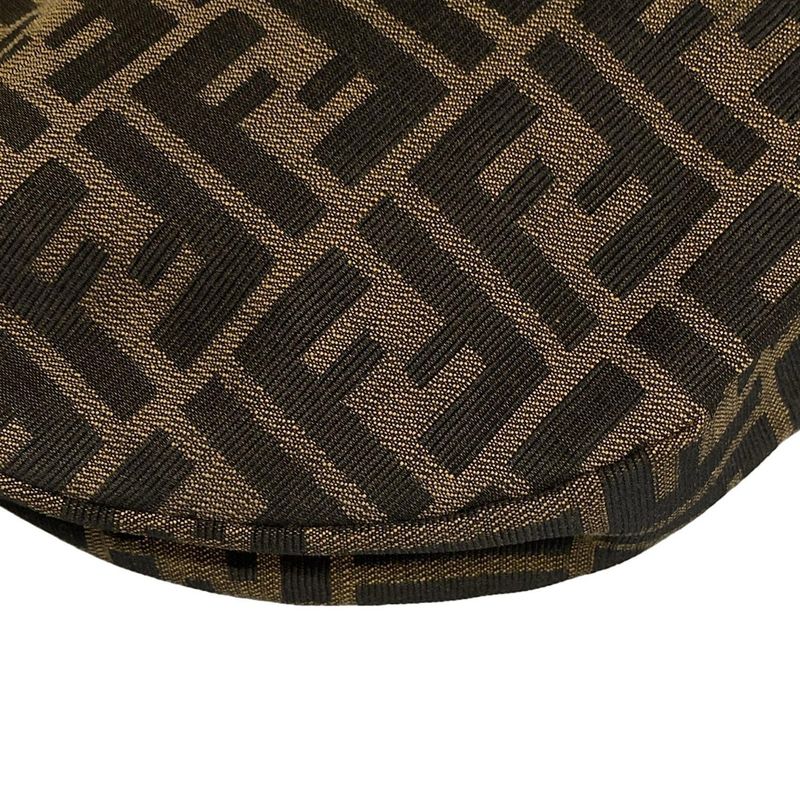 Fendi Shoulder Bag Zucca Pattern 16321 Brown X Black X Dark Brown Leather